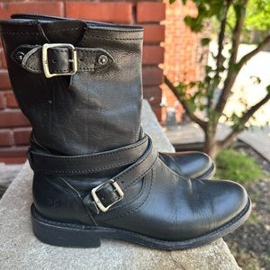 Frye Black Leather Boots Size 6